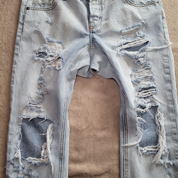 One Teaspoon Lonely Boy heavily distressed relaxed fit boyfriend jeans size 28 - Picture 5 of 16
